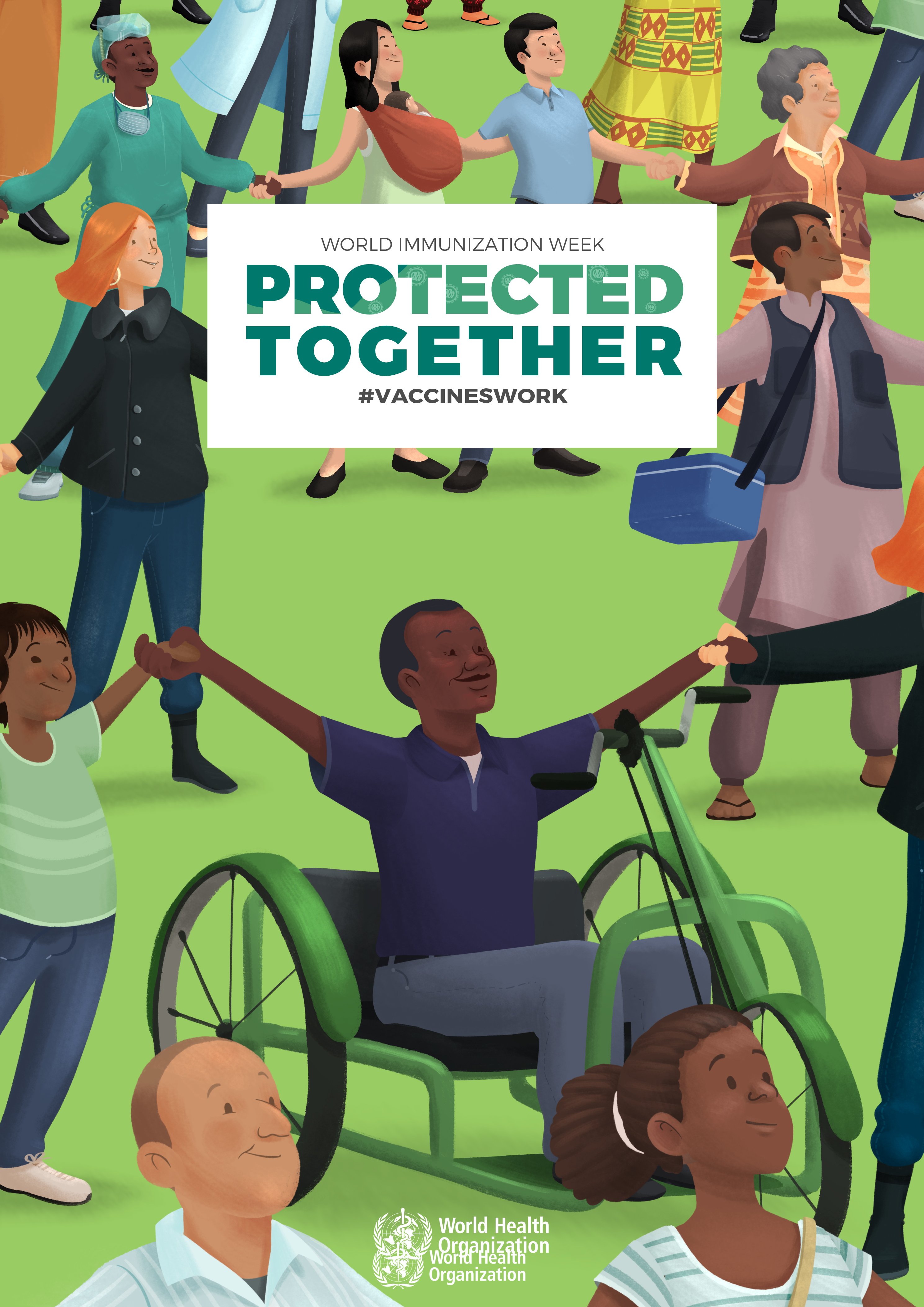 Wold Health Organisation polio vaccination poster